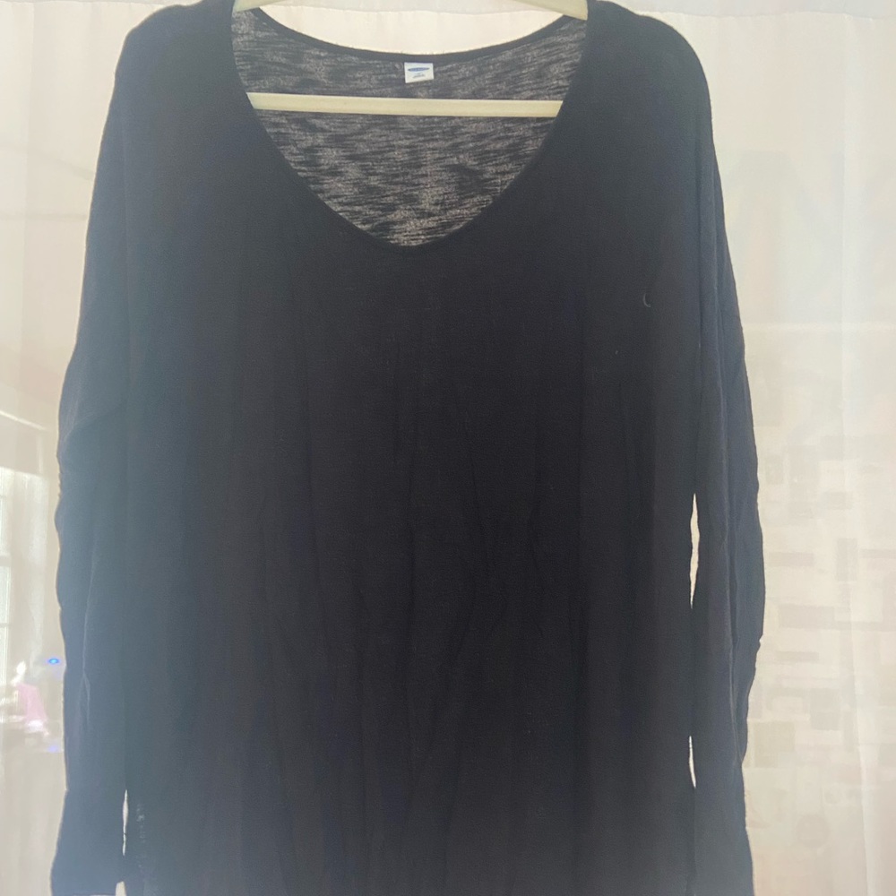 Old Navy Black Long Sleeve Shirt - Size Medium